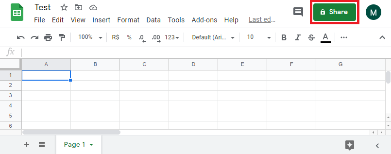 Share your spreadsheet